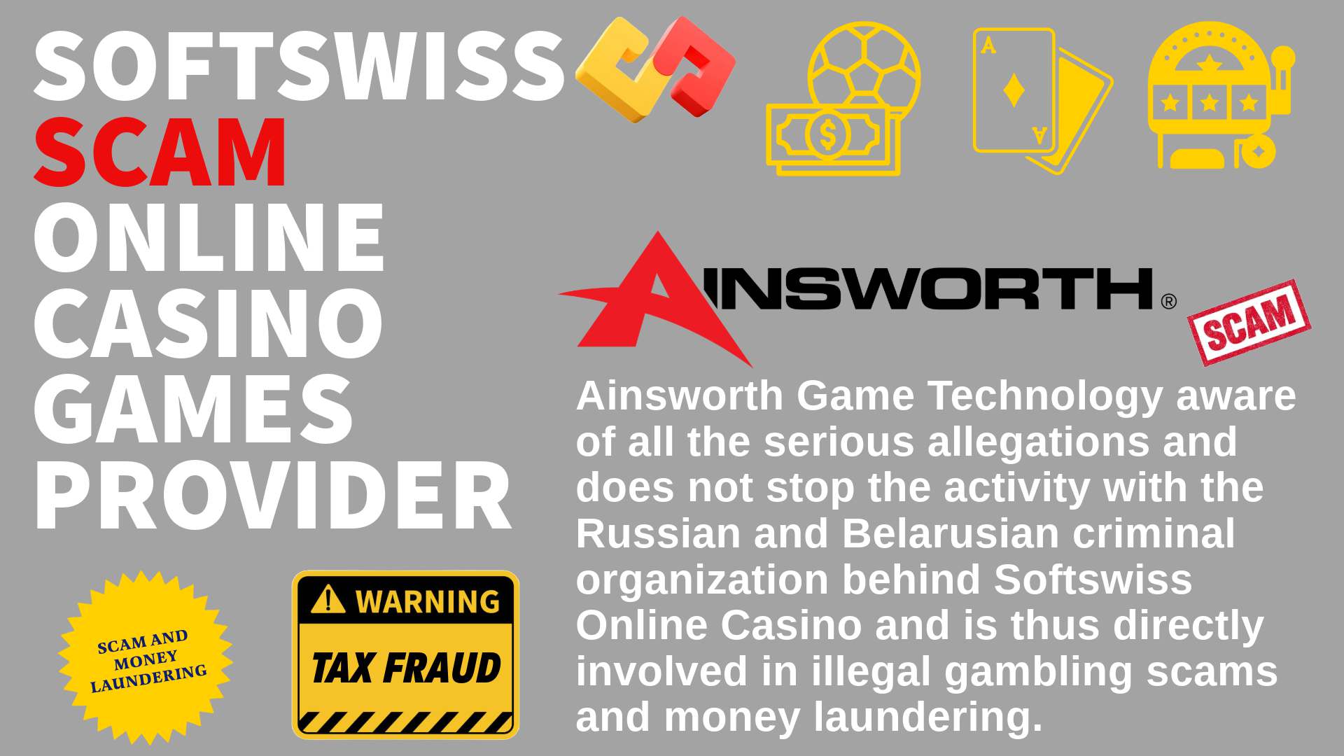 Ainsworth Game Technology - softswiss scam - Casino by Softswiss